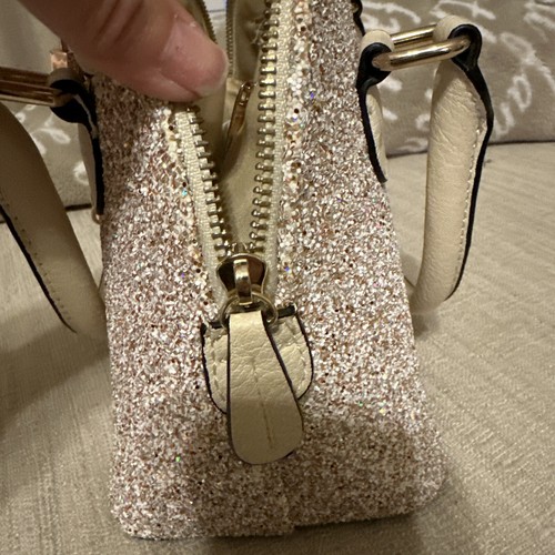 Aldo gold sparkly handbag with lock and key decoration - 第 5/11 張圖片