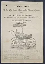 F.A.O. Schwarz Old Antique Toy Catalog Circa 765 Broadway 1876-1880 New York NYC