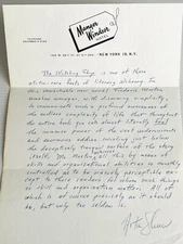 Artie Shaw  Autograph with full handwritten Page from Artie Shaw's  Library