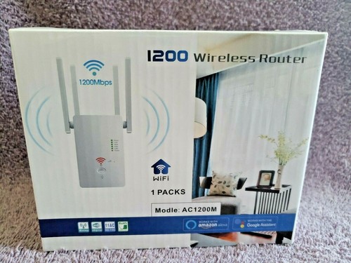 1200MBPS Wireless WiFi Router Black AC1200M Alexa Google Assist Compatible NIB - Picture 6 of 9