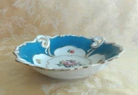 Jlmenau Graf Von Henneberg Porcelain Trinket Dish Floral Gold Gilt