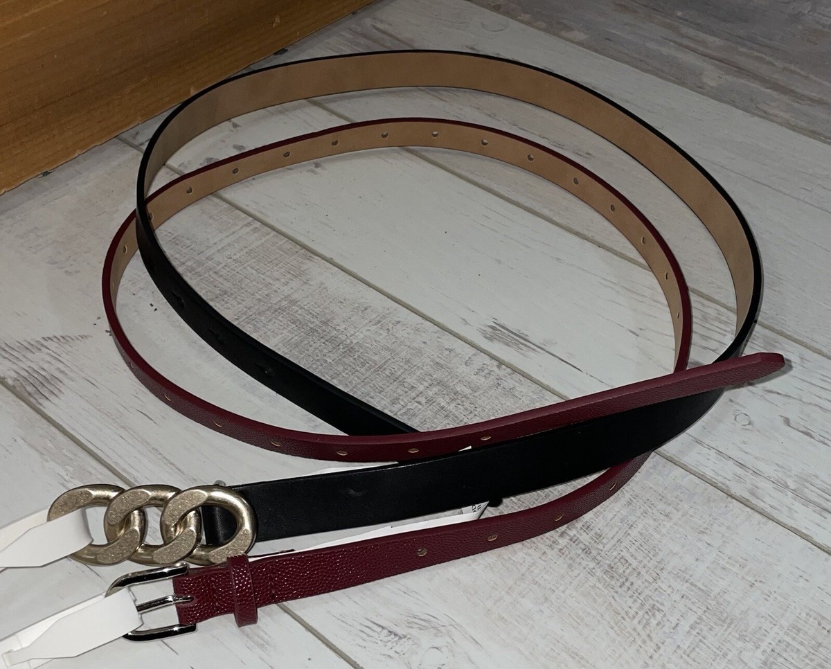 BRAND NEW WOMAN\'S OVERSIZED BELT CARRIE Gold Metallic Leather Wide Floral Belt: Women main image 3