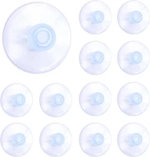 12Pcs Clear 40mm Suction Cups Pads PVC No Hook Strong Hold for Window Glass