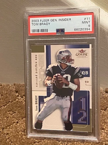 2003 Fleer Genuine Insider Tom Brady PSA 9 #11 Card NEW CASE LOW POP