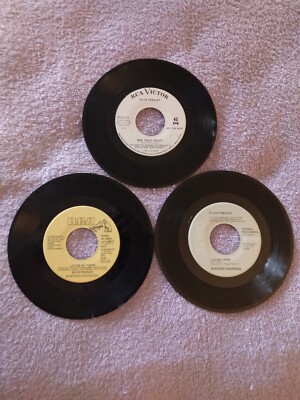 ELVIS PRESLEY ONE TRACK HEART LET ME BE THERE PROMOS&LOVING ARMS GRAY LABEL 45s