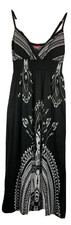 She's Cool Black White Maxi Dress Size Small Adjustable Straps Stretch