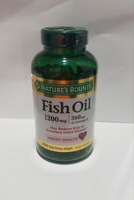 Nature's Bounty Fish Oil Softgels - 200 Count 794628179599 | eBay