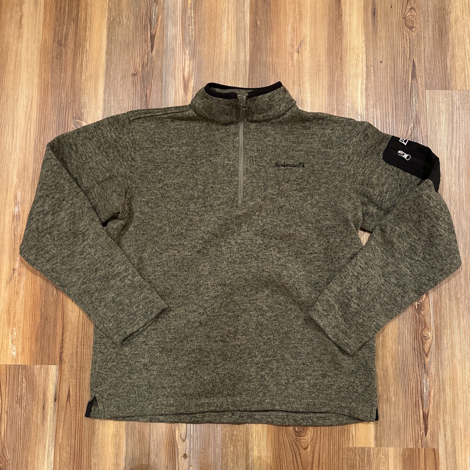 Avalanche Quarter Zip Pullover Large Greenish Gra… - image 1