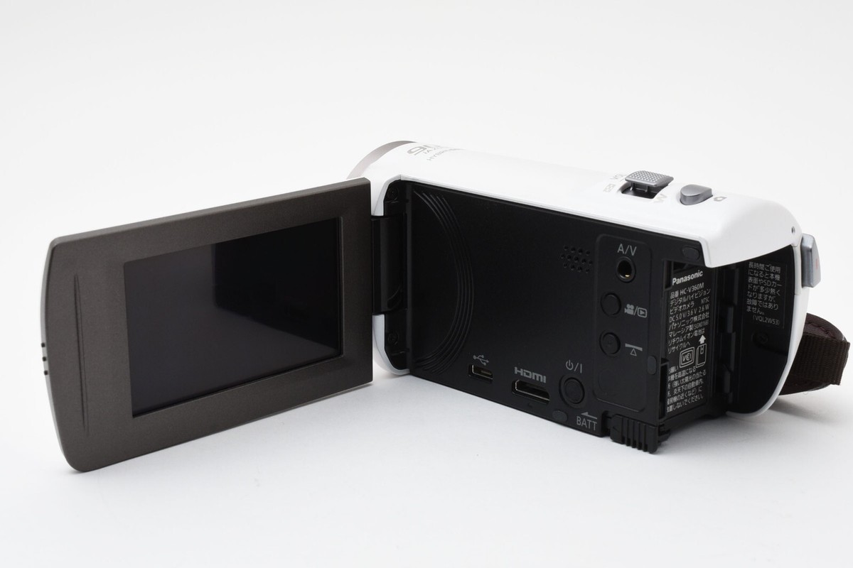 Panasonic - 美品★Panasonic HC-V360M Panasonic HD Camcorder HC-V360M-K 16GB 90X Zoom Black 2.2MP