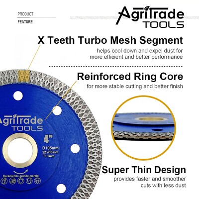 Diamant - Marmorfliesen - X Mesh Turbo Segment Diamantschneiden - heißgepresst