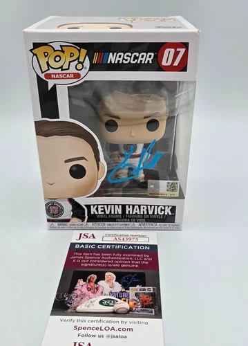 KEVIN HARVICK SIGNED FUNKO POP JSA NASCAR JIMMIE JOHN'S STEWART-HAAS RACING 