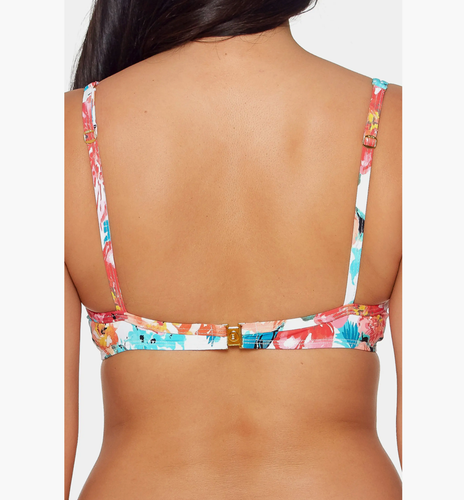 Bleu Rod Beattie L34660 Womens Multi Floral Printed Underwire Swim Top Size 8 - Picture 4 of 4