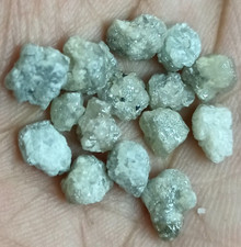 25.00 CTW 4-6 MM Raw Diamonds Uncut Rough Natural Silver Grey Loose Earth Mined