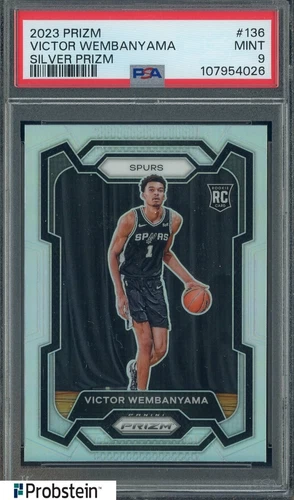 2023 Prizm Silver Prizm #136 Victor Wembanyama Spurs RC Rookie PSA 9 MINT
