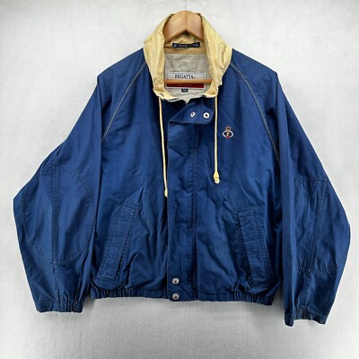 Regatta Sport Windbreaker Jacket Blue Men's Medium Full Zip Long Sleeve Pockets