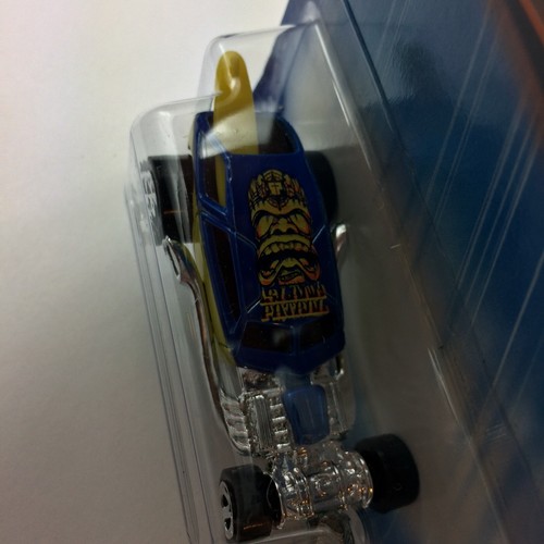 Hot Wheels Roll Patrol Surf Crate #209 Blue Yellowish Chrome 5 Spoke B3810 - Picture 7 of 9
