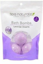 Spa Naturals Luxury Collection Lavender Dreams Bath Bombs 3 NEW  