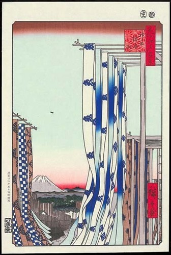 Japanese Woodblock Print Utagawa Hiroshige Ukiyo-e Kandakonya-cho Edo Woodcut - Bild 1 von 1