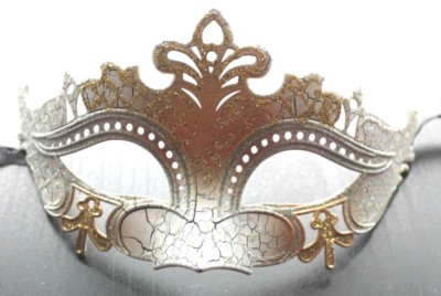 DAMEN GOLD WEISS RIALTO VENEZIANISCHE MASKERADE PARTY KARNEVAL AUGE ABSCHLUSSBALL BALL MASKE