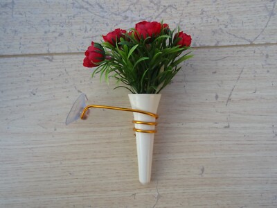 Trabant Wartburg Sachsenring EMW Käfer Blumenvase Autovase Vase beige Blumen NEU