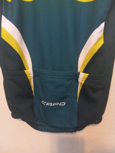 Capo Men’s Cycling Vest Full Zip Team Group Health Green Yellow Size Medium - Picture 8 of 10