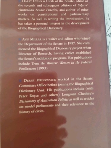 The Biographical Dictionary of Australian Senate 3 VOLUME SET Federation RARE HB - Picture 13 of 13