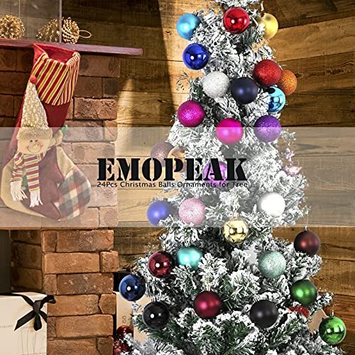 24 Stück Weihnachtskugeln Ornamente für Weihnachtsbaum - 1,2"-3,1 cm orange - Bild 7 von 7