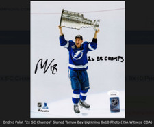 Ondrej Palat signed Tampa Bay Lightning 8x10 Photo w/JSA COA 