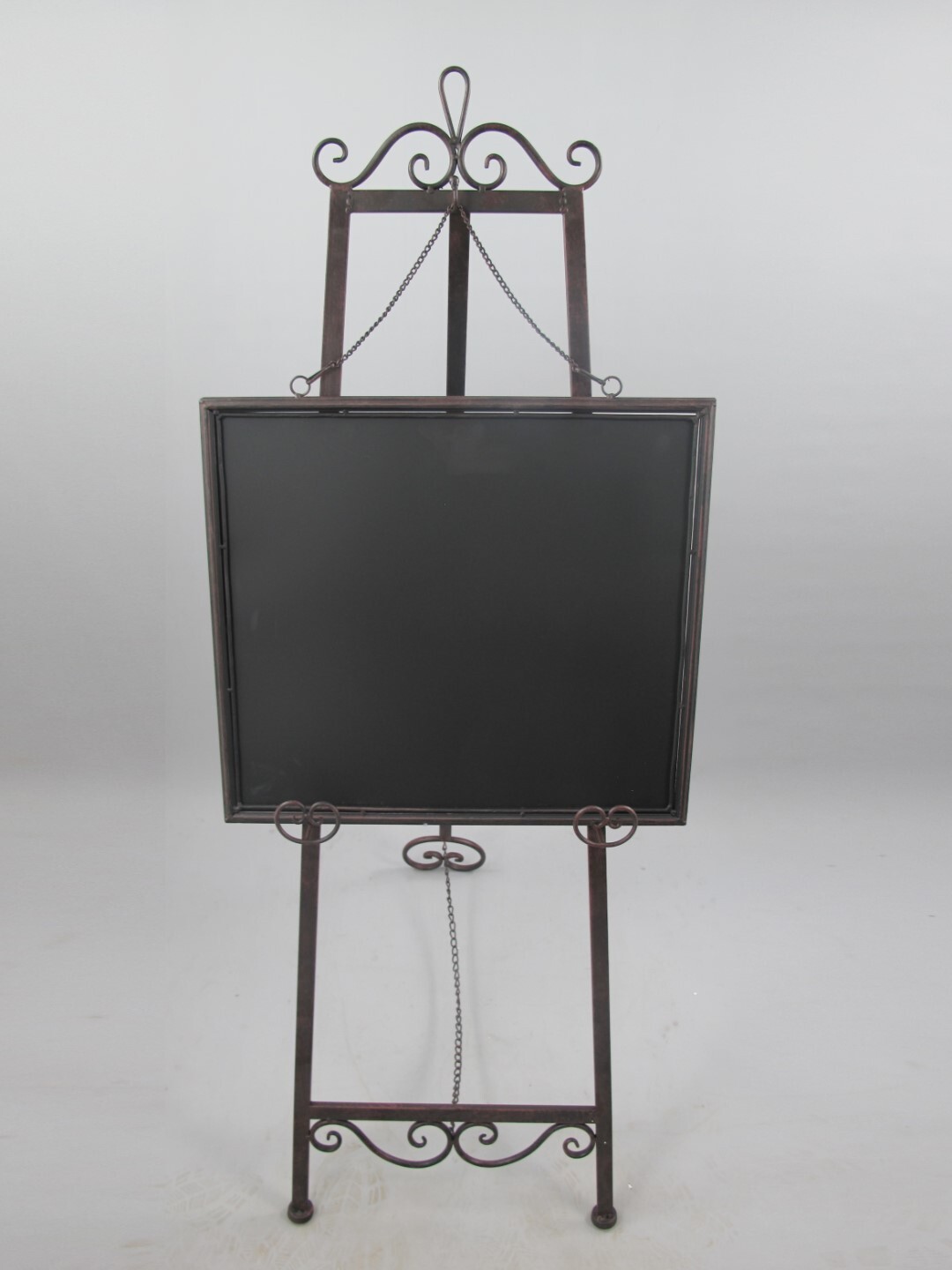 Easel Billboard Chalkboard Sandwich Board Made of Metal Antique Braun
