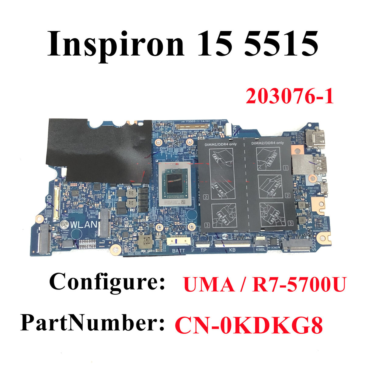 203076-1 R7-5700U KDKG8 FOR Dell Inspiron 15 5515 203076-1 R7-5700U KDKG8 FOR Dell Inspiron 15 5515