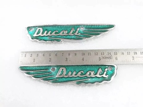 Ducati Scrambler Petrol Gas Fuel Tank Badge Motiv Emblem Set Alloy |Fit For - Picture 5 of 7
