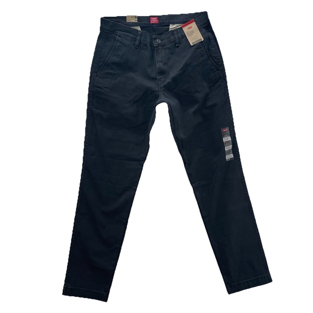 Levis XX Chino Twill Pants Mens 34x32 Black Relaxed Tapered Stretch