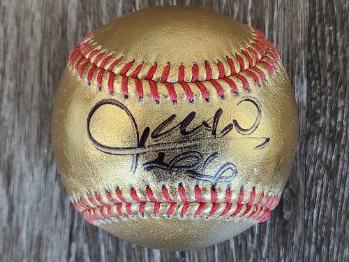 Juan Soto Autographed Gold MLB Baseball Signed Sweet Spot New York Yankees  - Picture 1 of 2