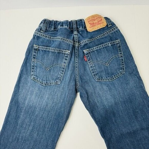 Levi's 514 Jeans Boy's Kids Straight Leg Dark Blue Denim 26 x 26 Size 12 Reg - Picture 5 of 8