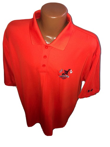 Under Armour Yokota AB Tokyo Japan Orange Polo Golf Shirt Herren Größe XL