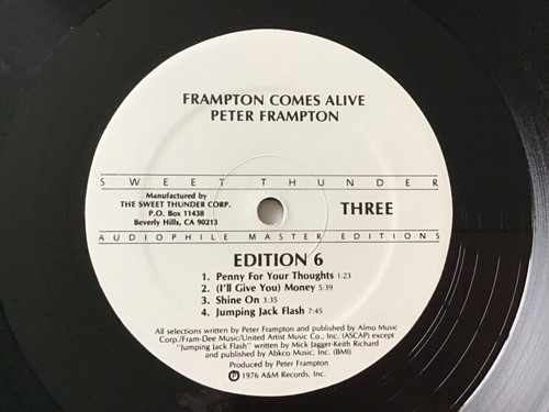 PETER FRAMPTON Sweet Thunder FRAMPTON COMES ALIVE! Audiophile Master Editions #6 - Picture 10 of 11