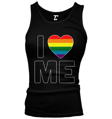 I Love Me - Rainbow Heart Gay Pride LGBTQ True Colors Juniors Tank Top