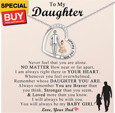 Daughter Gifts from Dad, Love You Forever To My Daughter Necklace Gifts from Dad