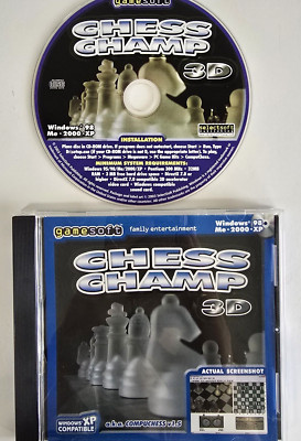 3D CHESS CHAMP PC Game By Gamesoft CD-Rom For Windows 98, XP, 2000, Me