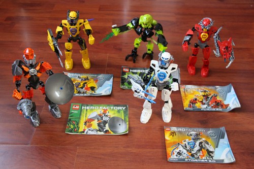 FIVE LEGO HERO FACTORY SETS, 44004, 2067, 6201, 2063 & 2065, *** FREE P&P.