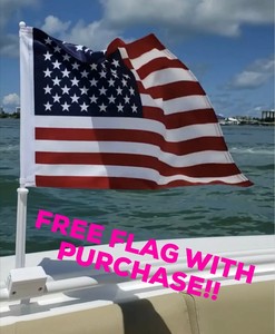 Boat-Flag-Mount-Car-Flag-Rail-Holder-1-034-Nauti-Mount-034-FREE-FLAG-INCLUDED