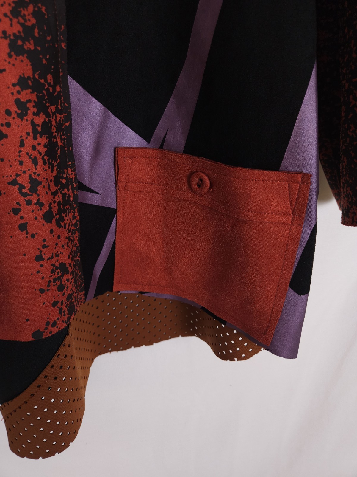 Ali Miles Size Petite Small Patchwork Orange Purp… - image 5