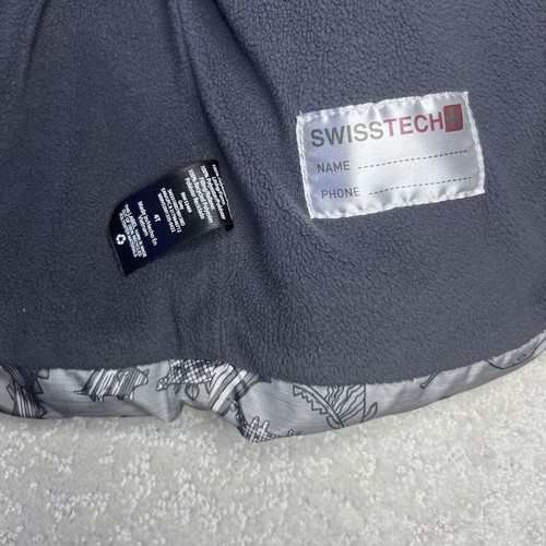 Swiss Tech Dinosaurier gefütterter Mantel grau skurril warm Winter Kapuzenjacke 4t - Bild 4 von 8