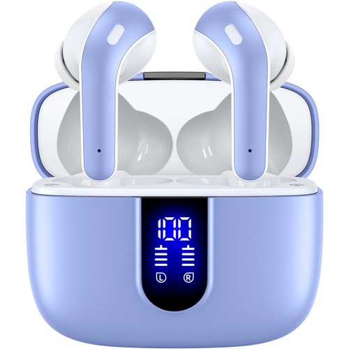 Bluetooth Headphones True Wireless Earbuds 60H Playback LED Power Display Ear...