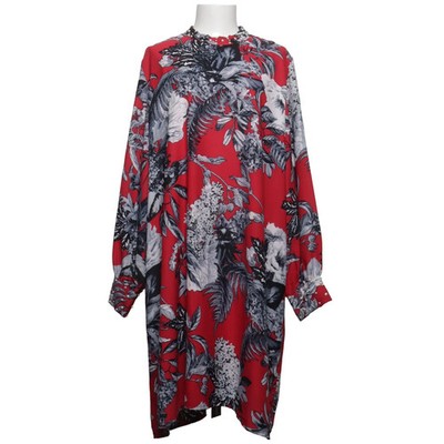 Isolde, Kleid, Größe: XXL, Rot/Mehrfarbig, Polyester, Blumen, Damen #AiY