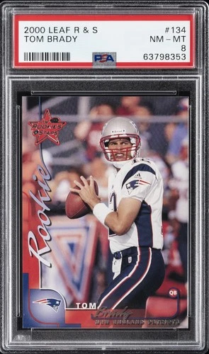 2000 LEAF R & S #134 TOM BRADY ROOKIE RC 242/1000 PSA 8