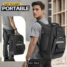 Tool Set Tool Backpack for Men, Heavy Duty Tool Bag Backpack with Molded Base