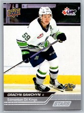#309 Gracyn Sawchyn 2023-24 Upper Deck CHL Blue Edmonton Oil Kings