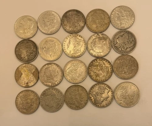 Lot Of  20 Morgan Silver Dollars In Very Good Condition 90% Silver
