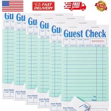 6 Pack Guest Checks Books for Servers Server Note Pads, Waiter Checkbook, Wai...